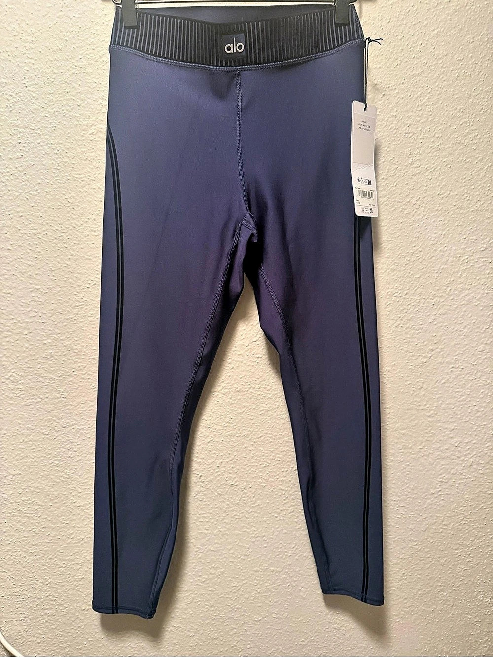 Alo Yoga Airlift High-Waist 7/8 Line Up Legging Navy Medium